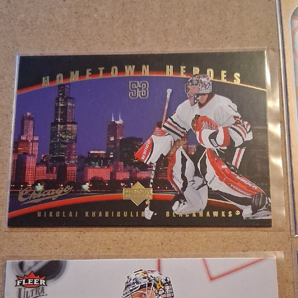 Blackhawks Nikolai Khabibulin Hockey Cards - Red and White
